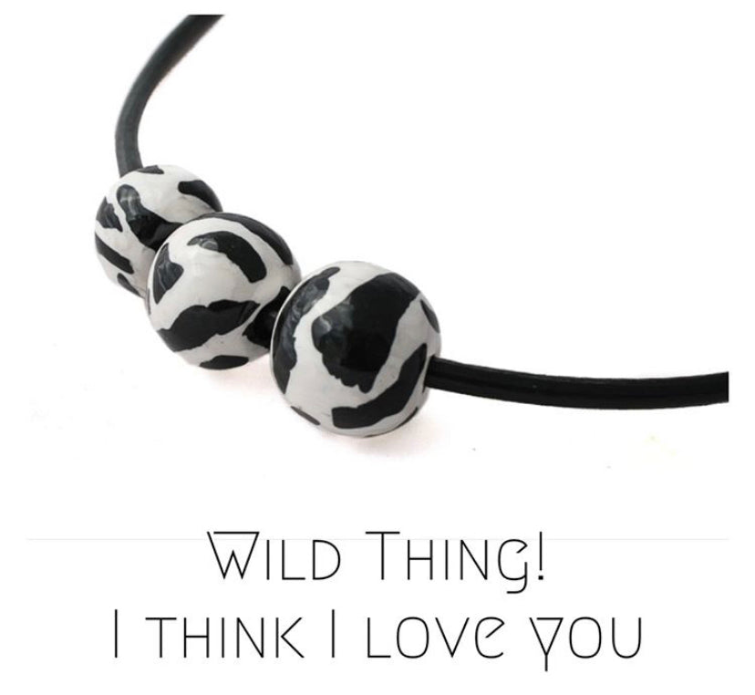Zebra print statement necklace | Commissions at Lottie Of London Jewellery
