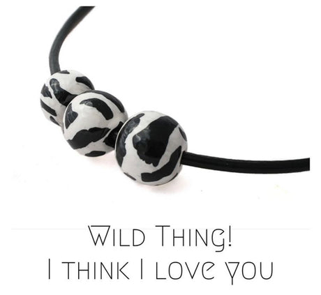 Zebra print statement necklace | Commissions at Lottie Of London Jewellery