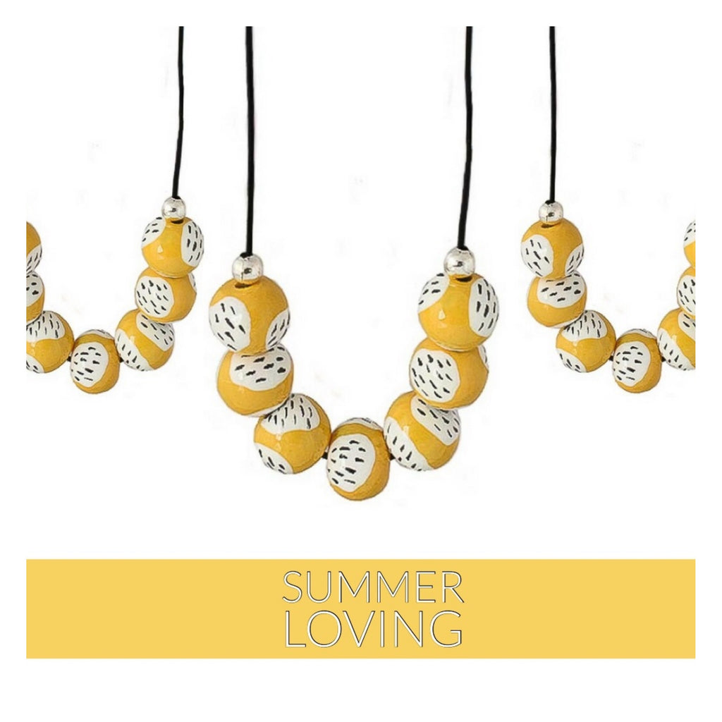 New Yellow Statement Necklace at Lottie Of London