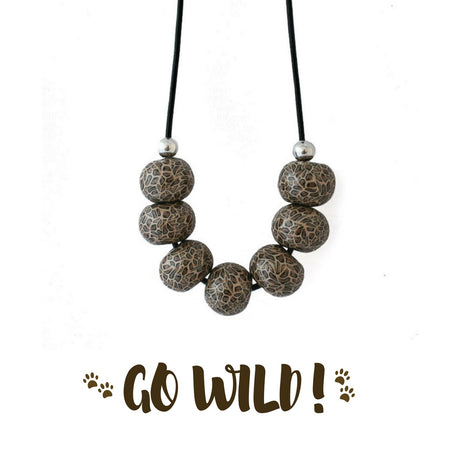 New leopard print statement necklace at Lottie of London Jewellery