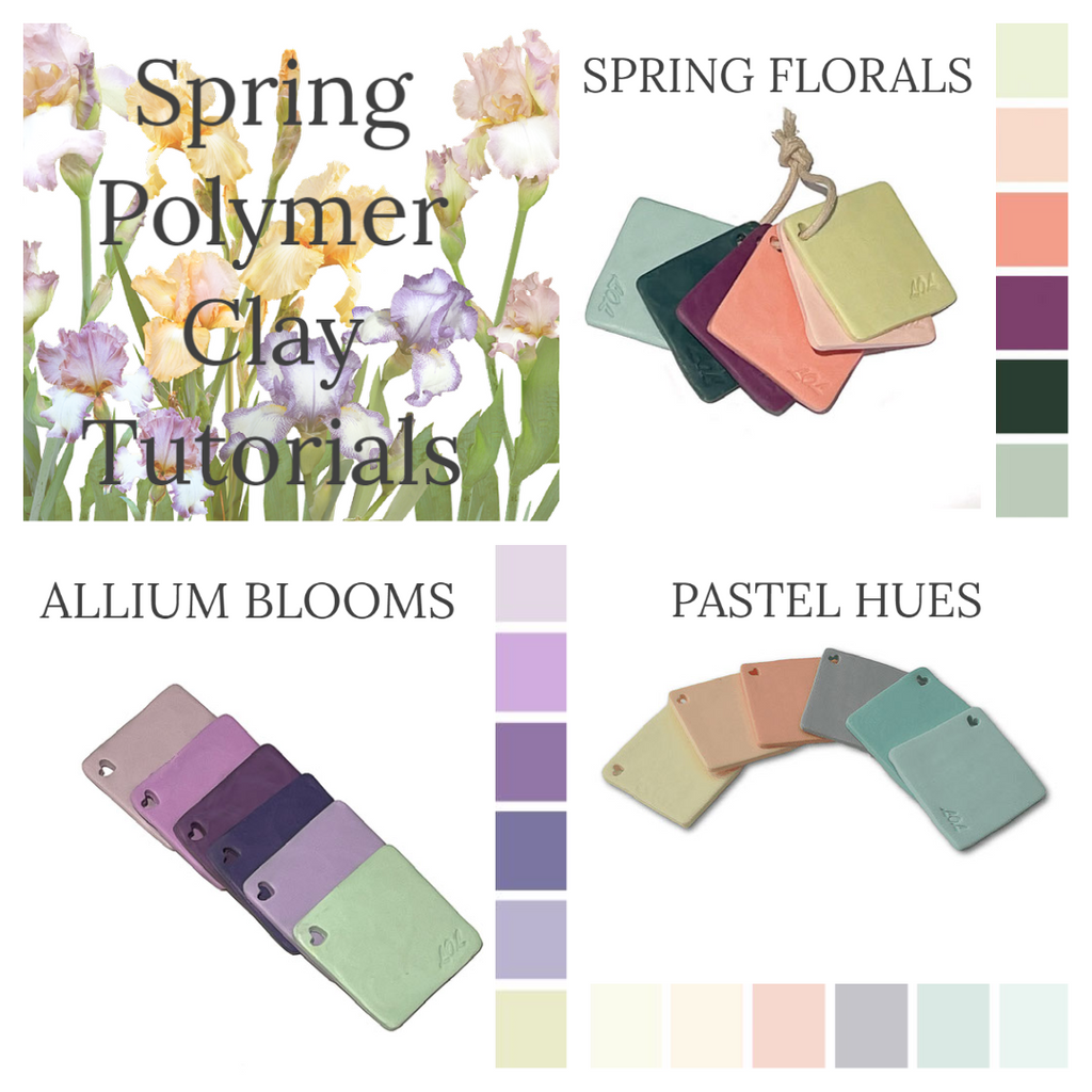 Polymer clay colour mixing tutorials for Spring at Lottie of London