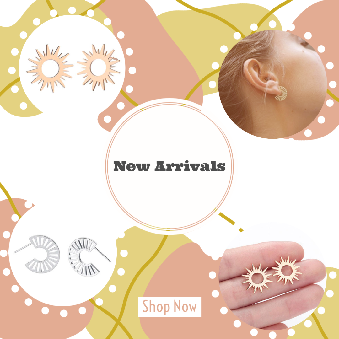 New Modern & Minimalist Stud Earrings at Lottie Of London