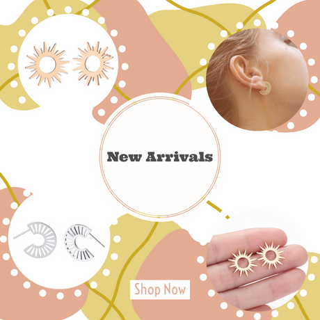 New Modern & Minimalist Stud Earrings at Lottie Of London
