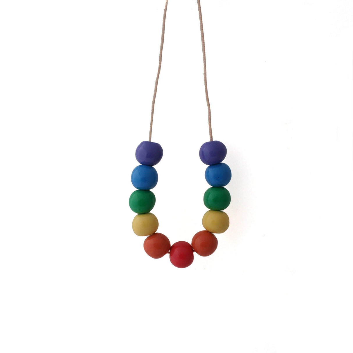Rainbow Statement Bead Necklace