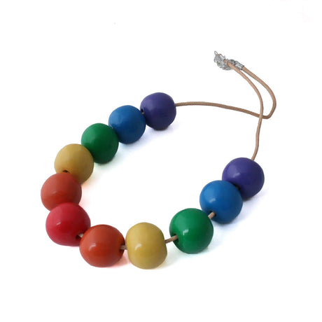 Rainbow Statement Bead Necklace, Colourful & Unique Jewellery