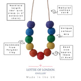 Rainbow Statement Bead Necklace