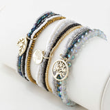 black and grey bracelet stack - Lottie Of London Jewellery UK