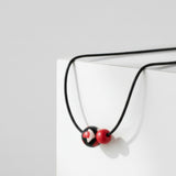 black red chunky statement necklace, lifestyle image, jewellery at lottie of london