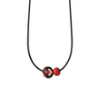 black red chunky bead necklace, handmade jewellery at lottie of london
