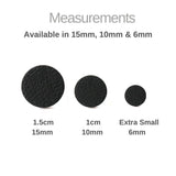 Black Round Stud Earrings for Women | Minimalist Clay Jewellery