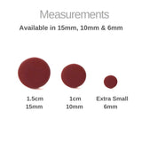 Minimalist Stud Earrings for Women in Burgundy Red