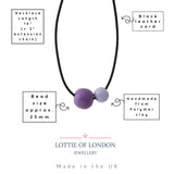 Purple Chunky Bead Necklace for Women | Unique Statement Jewellery