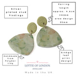 Leaf Drop Earrings for Women with Ginkgo Print | Limited Edition