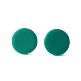 Emerald Green Stud Earrings for Women | Minimalist Clay Jewellery
