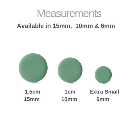 Round Stud Earrings for Women in Sage Green | Minimalist Clay Jewellery