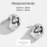 Chunky Silver Hoop Earrings for Women