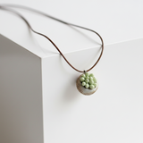 Succulent Pendant Necklace | Boho Nature-Inspired Ceramic Jewellery