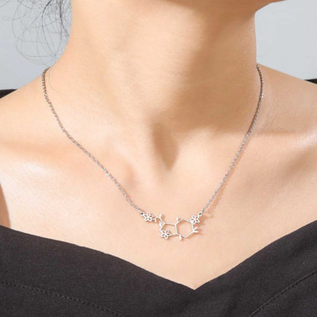 Serotonin Molecule Necklace for Women