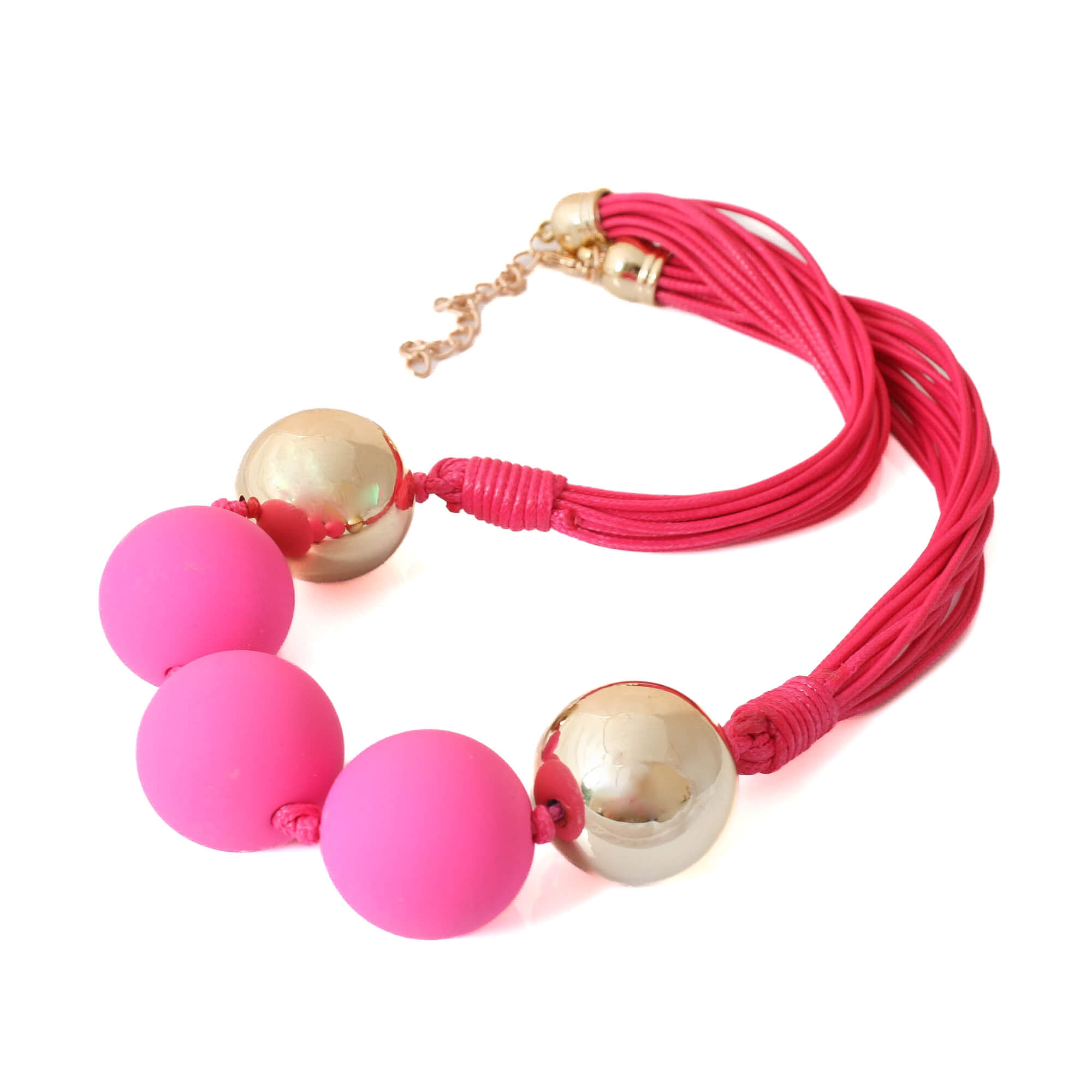 Hot Pink Fuchsia Magenta Coin Pearl Chunky Necklace Natural Statement  Jewelry | eBay