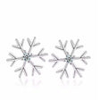 snowflake stud earrings - lottie of london jewellery uk