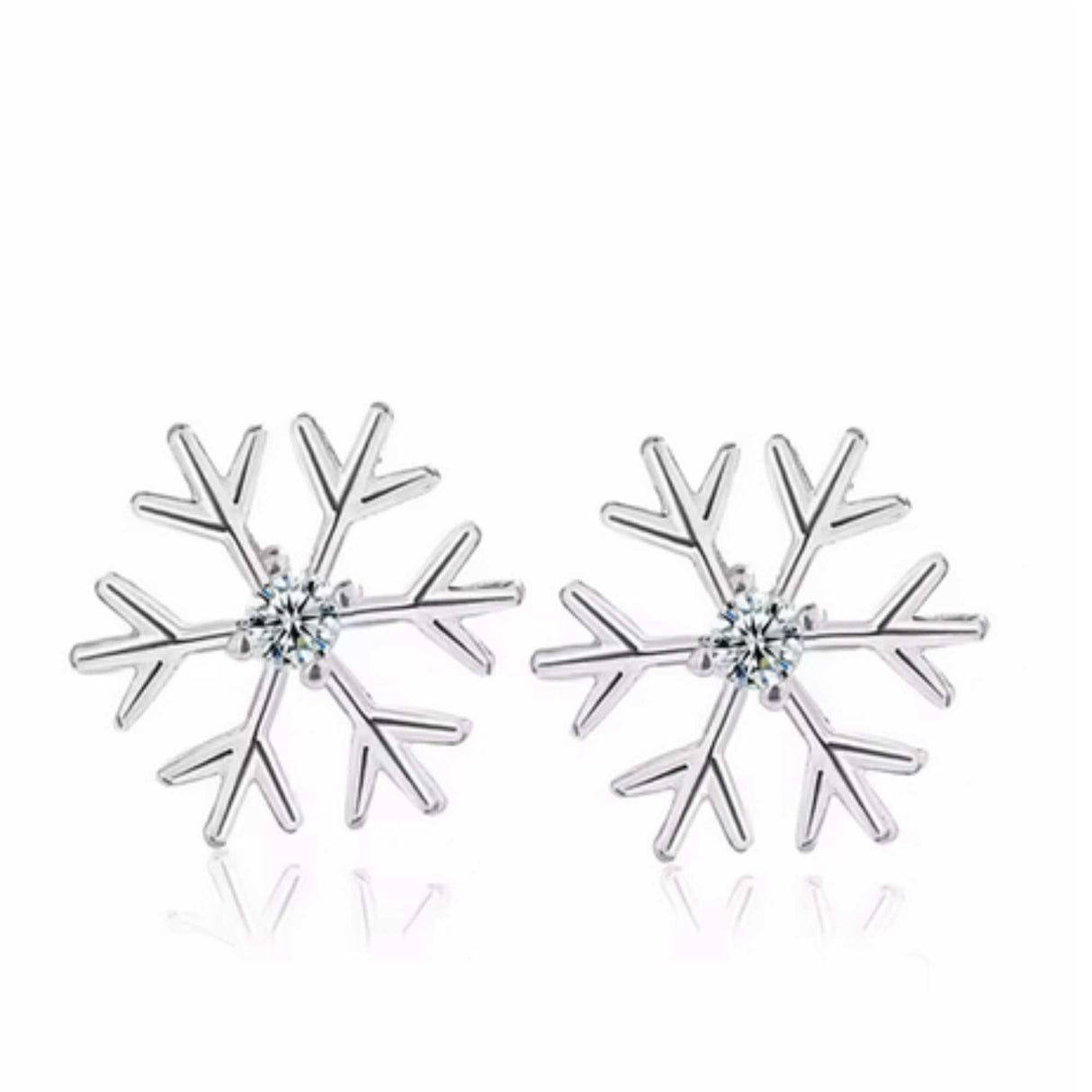 Snowflake Stud Earrings - Elegant Jewellery Gifts