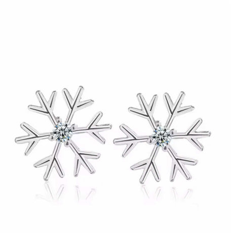 Snowflake Stud Earrings - Elegant Jewellery Gifts