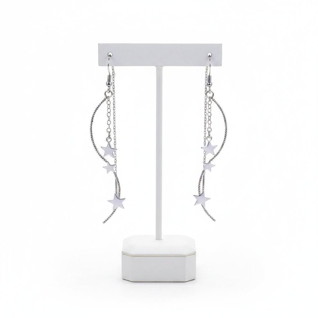 Twisted Star Threader Earrings for Women