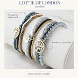 black and grey stacking bracelet sizes - Lottie Of London Jewellery UK