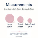 Pale Pink Stud Earrings for Women | Minimalist Clay Jewellery