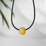 Yellow Chunky Bead Necklace for Women