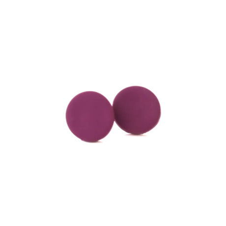 purple stud earrings - handmade at lottie of london jewellery