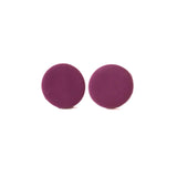 purple clay stud earrings - handmade at lottie of london jewellery