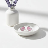 Tiny Bird Stud Earrings in Pink for Women