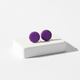 Purple Round Stud Earrings for Women