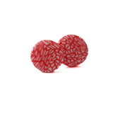 Red & White Stud Earrings for Women | Minimalist Studs