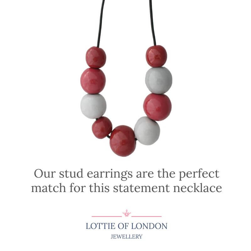 Minimalist Stud Earrings for Women in Burgundy Red