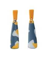 Navy Blue Statement Drop Earrings | Unique Geometric Jewellery