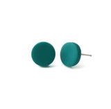 Teal Blue Stud Earrings for Women | Minimalist Clay Jewellery