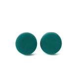 Teal Blue Stud Earrings for Women | Minimalist Clay Jewellery