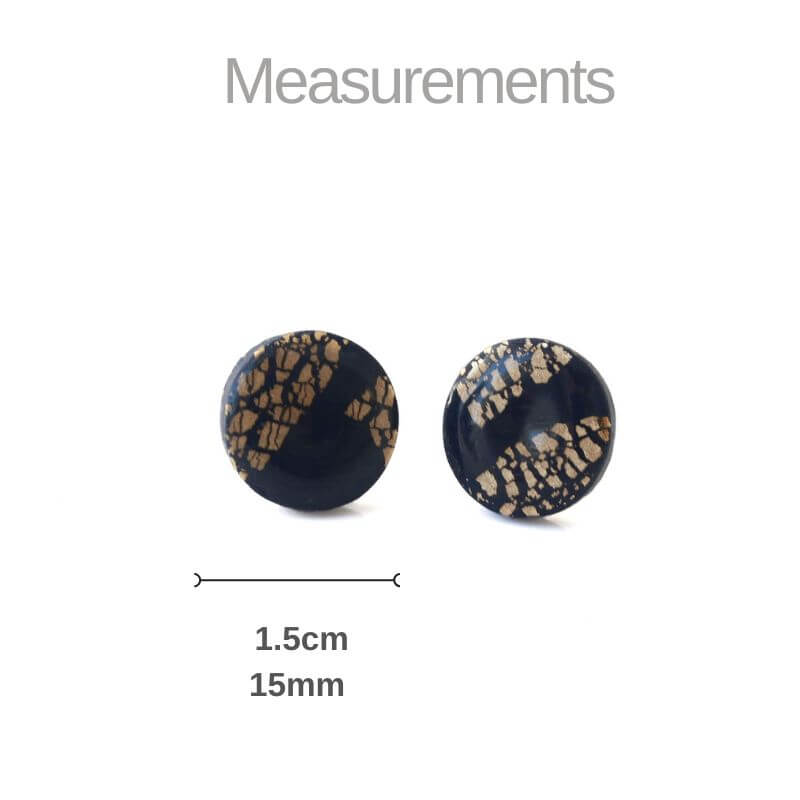Navy and Gold Stud Earrings for Women | Mix & Match
