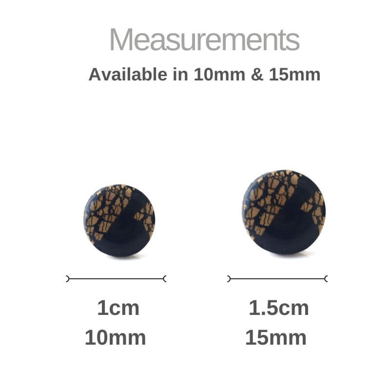 Navy and Gold Stud Earrings for Women | Mix & Match