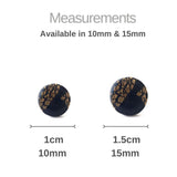 Navy and Gold Stud Earrings for Women | Mix & Match