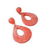 Orange Statement Drop Earrings for Women  | Limited Edition