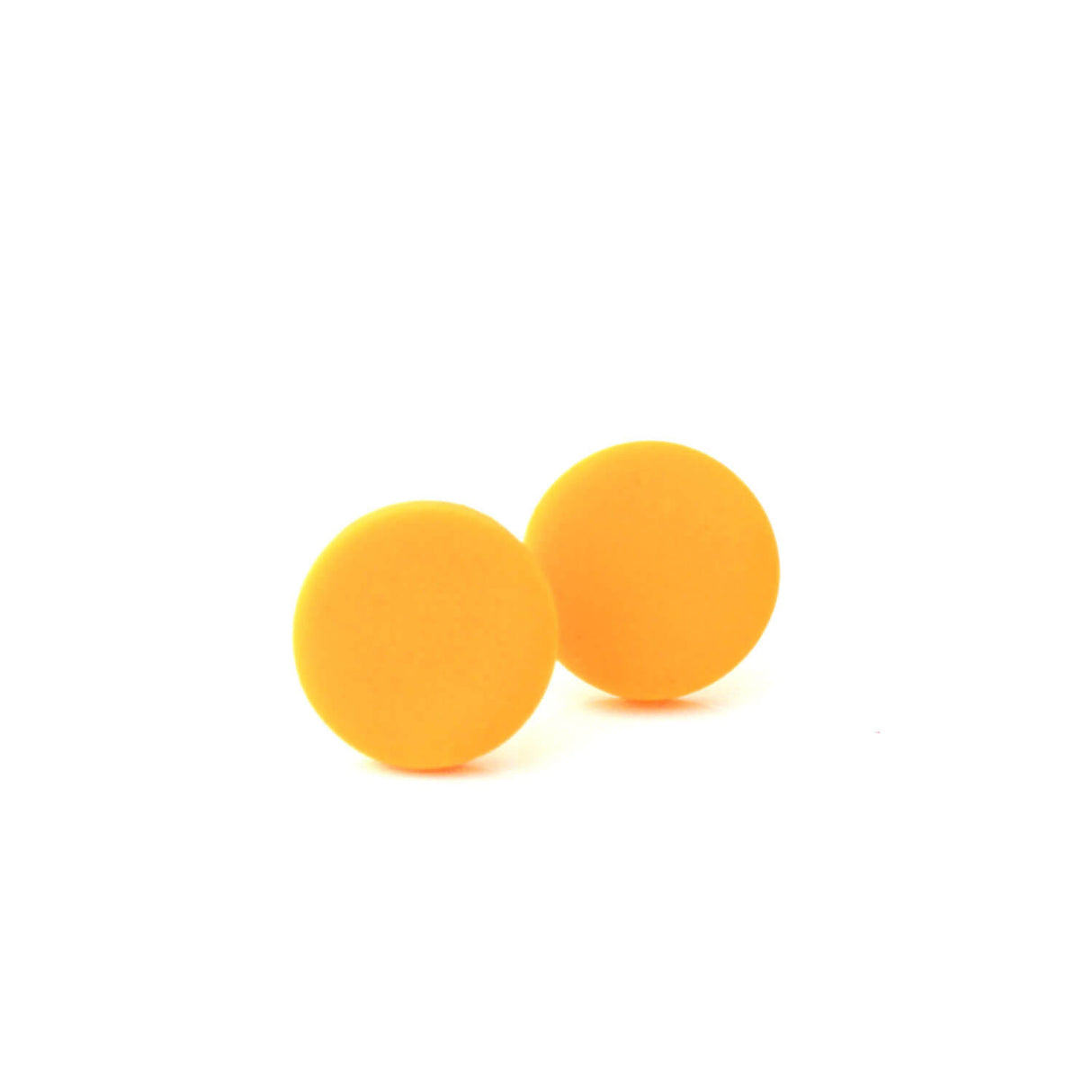Bright Yellow Stud Earrings for Women | Minimalist Clay Jewellery