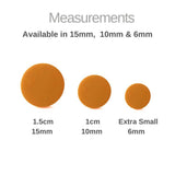 Round Stud Earrings for Women in Mustard Yellow | Minimalist Clay Jewellery