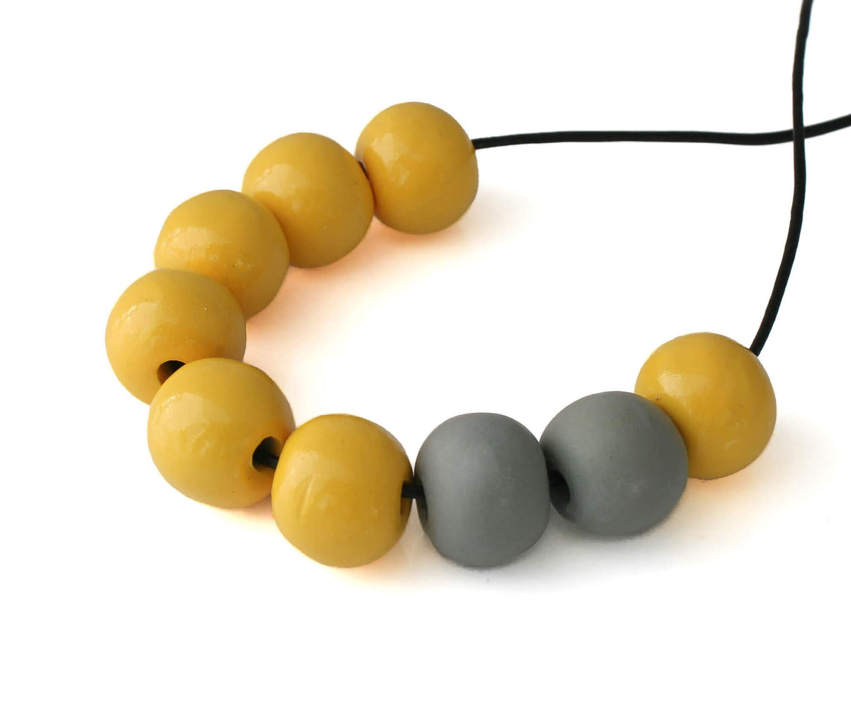 Yellow Bead Necklace for Women