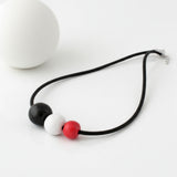 black white red minimalist bead  necklace handmade at lottie of london