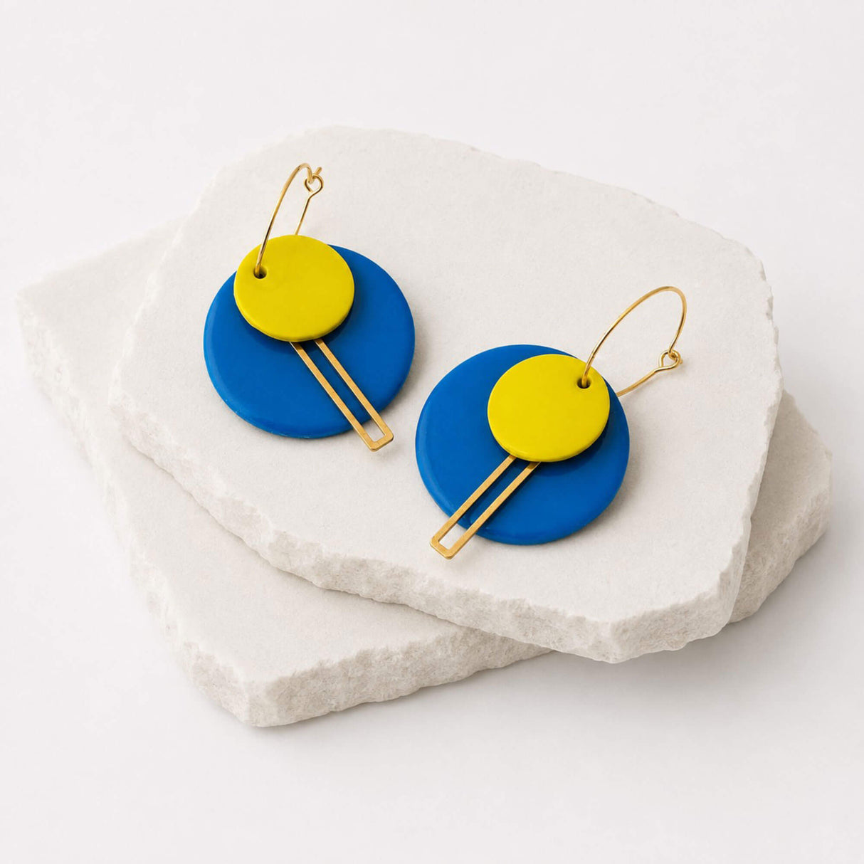 Colour Pop Geometric Drop Earrings | Statement Jewellery
