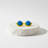 Semi Circle Statement Stud Earrings | Art Deco Colour Pop Jewellery