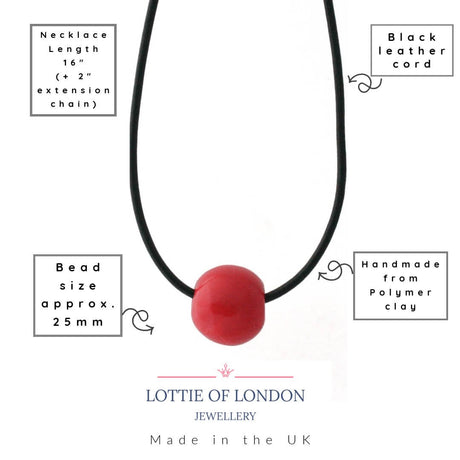 Red Chunky Bead Necklace for Women | Statement Necklaces